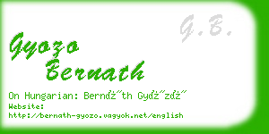 gyozo bernath business card